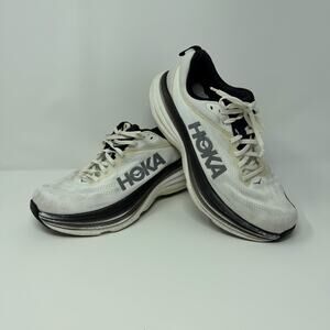HOKA Bondi 8 Running Shoes Men’s 10.5 White Black